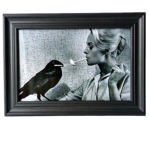 Smokin Bird & Woman Vintage Retro Werid Oddity